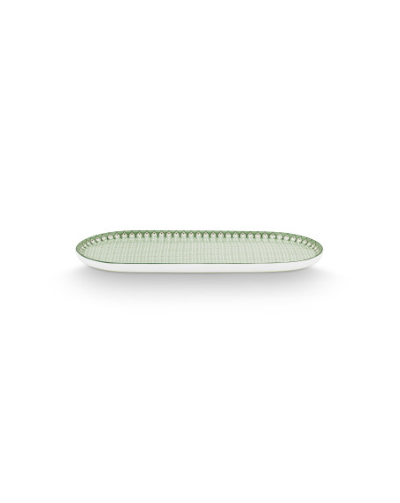 Lily & Lotus Tablett für Milch und Zucker Tiles Green, 25 x 12 cm
