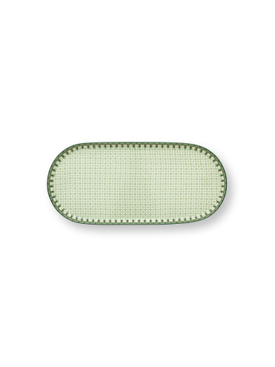 Lily & Lotus Tablett für Milch und Zucker Tiles Green, 25 x 12 cm