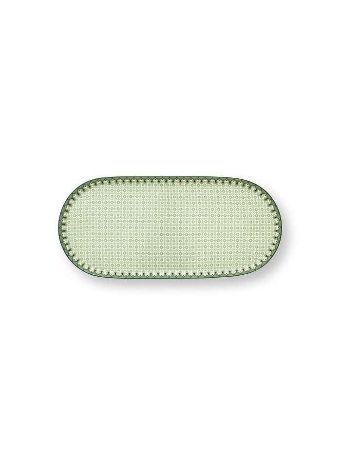 Lily & Lotus Tablett für Milch und Zucker Tiles Green, 25 x 12 cm Lily & Lotus Tablett für Milch und Zucker Tiles Green, 25 x 12 cm
