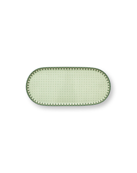 Lily & Lotus Tablett für Milch und Zucker Tiles Green, 25 x 12 cm