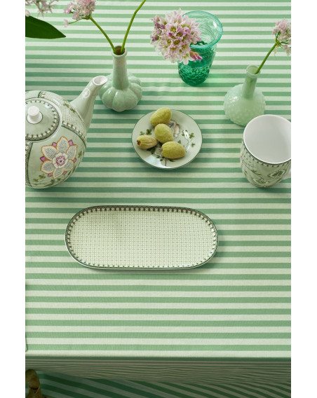 Lily & Lotus Tablett für Milch und Zucker Tiles Green, 25 x 12 cm