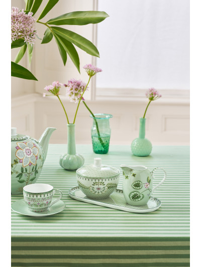 Lily & Lotus Tablett für Milch und Zucker Tiles Green, 25 x 12 cm