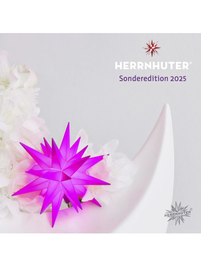 Herrnhuter Miniarturstern "Sonderedition Violett 2025", 8 cm Advents- und Weihnachtsstern