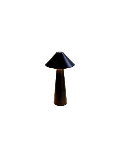 LED Tischlampe Pilz Matt-Schwarz, Touch Dimmer 17cm