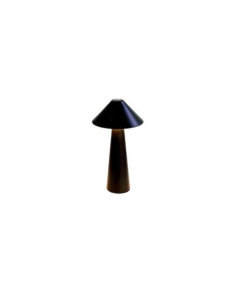 LED Tischlampe Pilz Matt-Schwarz, Touch Dimmer 17cm
