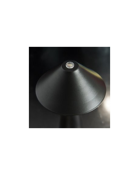 LED Tischlampe Pilz Matt-Schwarz, Touch Dimmer 17cm