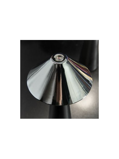 LED Tischlampe Pilz Chrom-Silber, Touch Dimmer 17cm