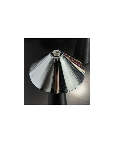 LED Tischlampe Pilz Chrom-Silber, Touch Dimmer 17cm