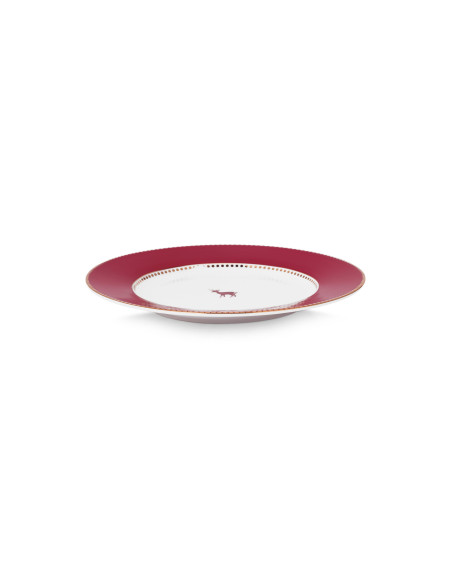 Teller Love Birds Dark Red 17 cm mit Hirsch