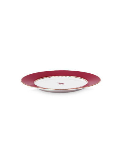Teller Love Birds Dark Red 21 cm mit Hirsch