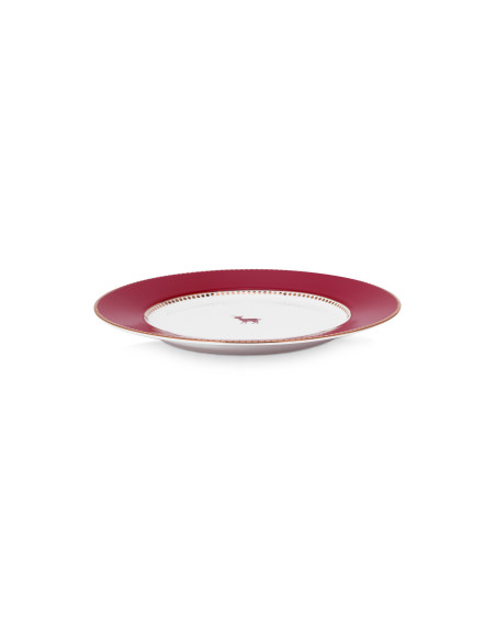 Teller Love Birds Dark Red 21 cm mit Hirsch