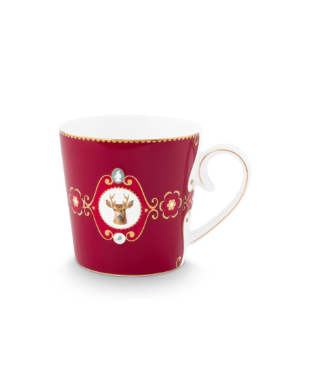 Tasse Love Birds Medallion Hirsch, Dark Red 300ml