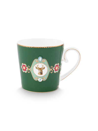 Tasse Love Birds Medallion Hirsch, Dark Green 300ml