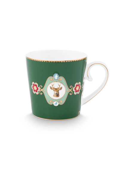 Tasse Love Birds Medallion Hirsch, Dark Green 300ml