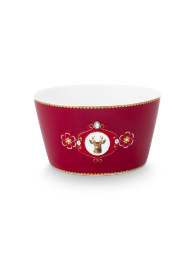 Schüssel Love Birds Medallion Hirsch, Dark Red 15cm