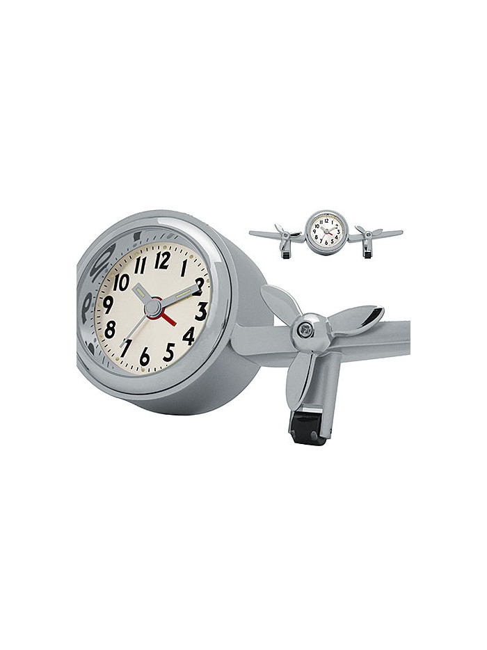 Tischuhr "Pearl Harbour" Metall Chrom