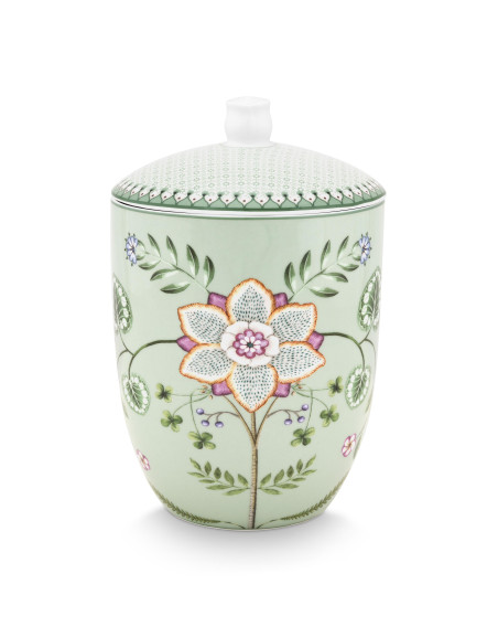 Lily & Lotus Light Green, Storage Vorratsdose, 1,5ltr. mit Gummiring im Deckel zum Frischhalten