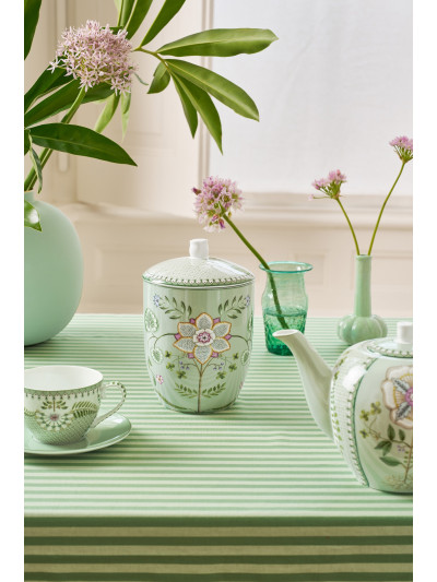 Lily & Lotus Light Green, Storage Vorratsdose, 1,5ltr. mit Gummiring im Deckel zum Frischhalten
