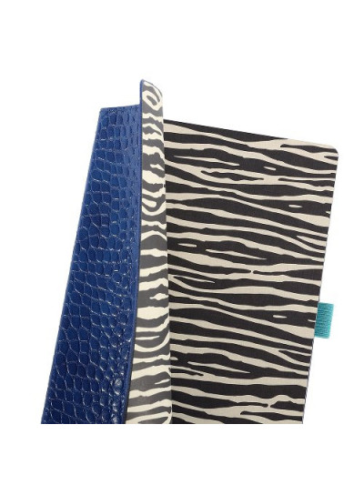 Notizbuch Kroko Azurblau Majoie, Slim Line A5 144 Seiten