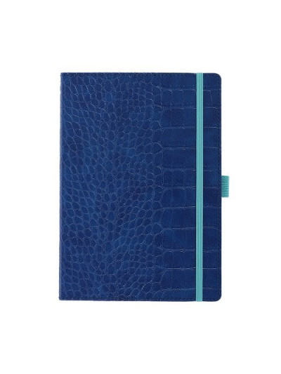 Notizbuch Kroko Azurblau Majoie, Slim Line A5 144 Seiten