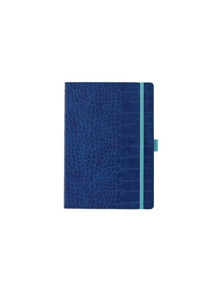 Notizbuch Kroko Azurblau Majoie, Slim Line A5 144 Seiten