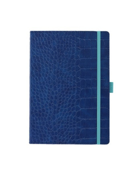 Notizbuch Kroko Azurblau Majoie, Slim Line A5 144 Seiten