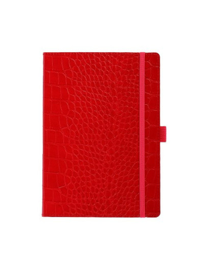 Notizbuch Kroko Rot Majoie, Slim Line A5 144 Seiten
