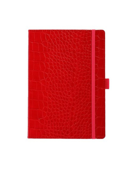 Notizbuch Kroko Rot Majoie, Slim Line A5 144 Seiten