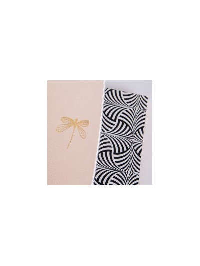 Notizbuch Schreibkladde "Libelle" creme-Rose Majoie, A5 240 Seiten