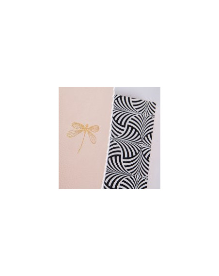 Notizbuch Schreibkladde "Libelle" creme-Rose Majoie, A5 240 Seiten