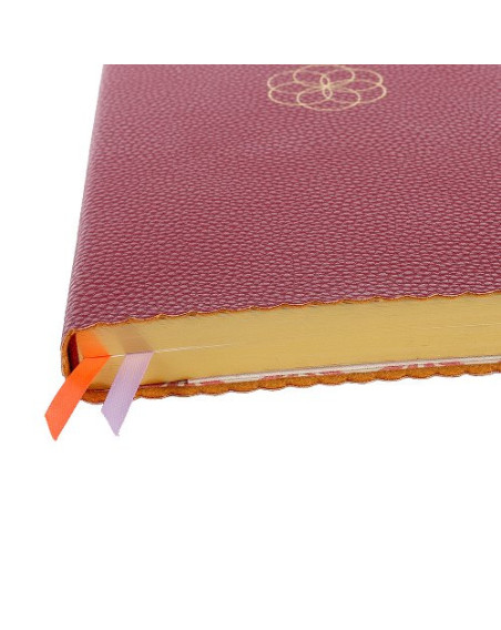 Notizbuch Schreibkladde "Lebensblume" Majoie Bordeaux, A5 240 Seiten