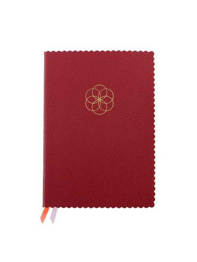 Notizbuch Schreibkladde "Lebensblume" Majoie Bordeaux, A5 240 Seiten