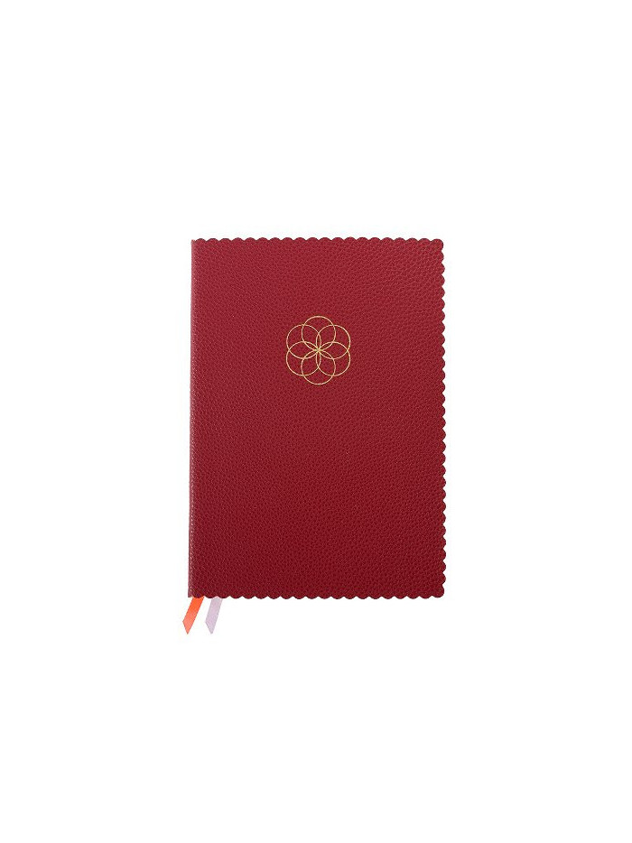 Notizbuch Schreibkladde "Lebensblume" Majoie Bordeaux, A5 240 Seiten