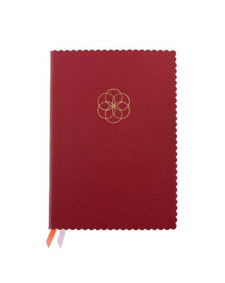 Notizbuch Schreibkladde "Lebensblume" Majoie Bordeaux, A5 240 Seiten