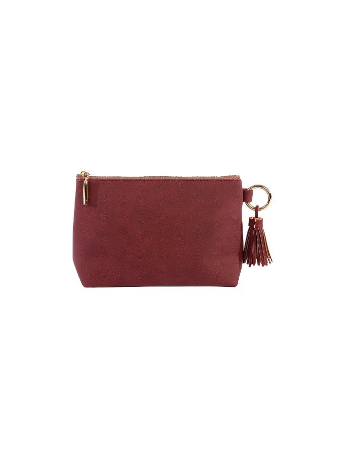 Kosmetiktasche Majoie Leder-Optik Beere 21x14x8cm Kosmetiktasche Majoie Leder-Optik Beere 21x14x8cm