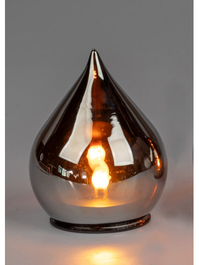 LED Glastropfen Magic-Flamme 13cm mit Timer
