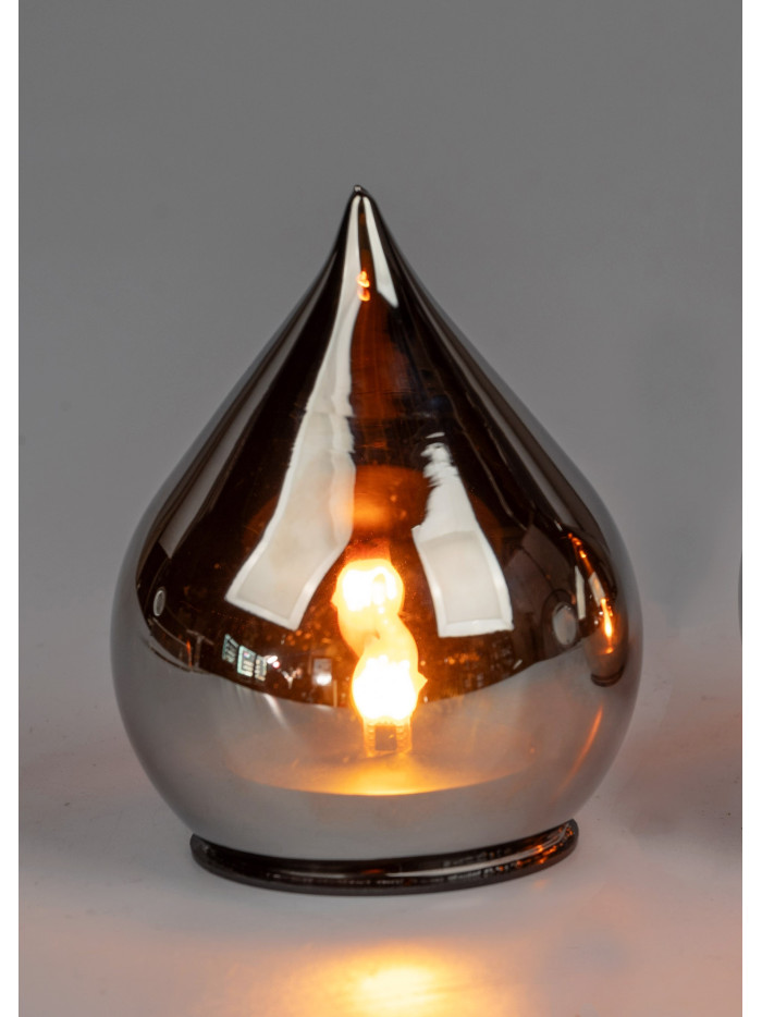 LED Glastropfen Magic-Flamme 13cm mit Timer LED Glastropfen Magic-Flamme 13cm mit Timer