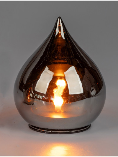 LED Glastropfen Magic-Flamme 15cm mit Timer