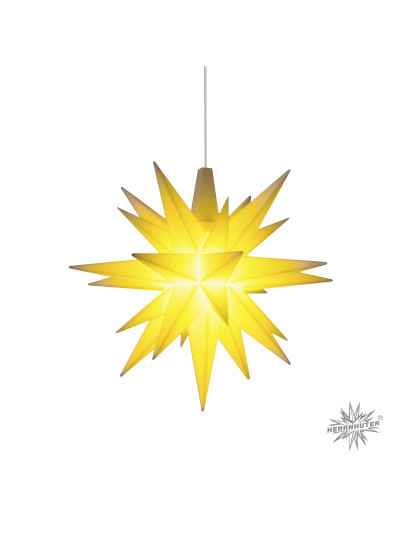 Herrnhuter Miniarturstern Gelb, 8cm Advents- und Weihnachtsstern