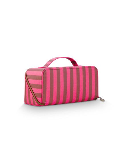 Kosmetiktasche Beauty Case Cyrille Medium Pink Stripe 23,5x11x22cm