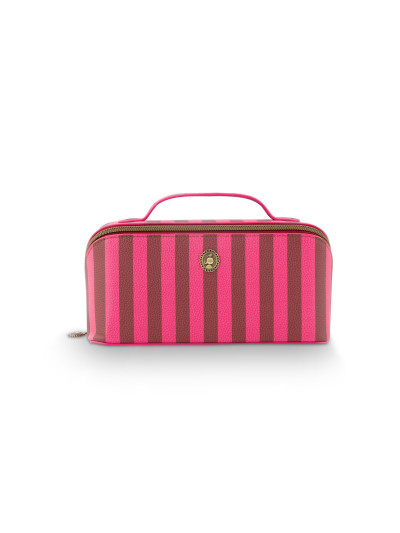 Kosmetiktasche Beauty Case Cyrille Medium Pink Stripe 23,5x11x22cm