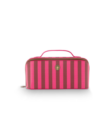 Kosmetiktasche Beauty Case Cyrille Medium Pink Stripe 23,5x11x22cm