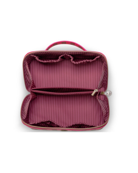 Kosmetiktasche Beauty Case Cyrille Medium Pink Stripe 23,5x11x22cm