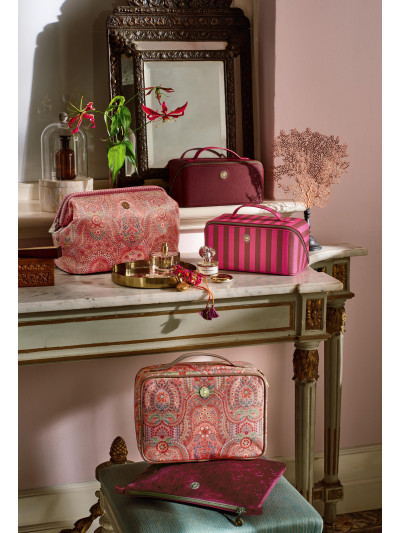 Kosmetiktasche Beauty Case Cyrille Medium Pink Stripe 23,5x11x22cm