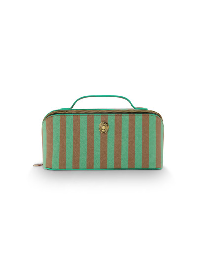 Kosmetiktasche Beauty Case Cyrille Medium Green Stripe 23,5x11x22cm