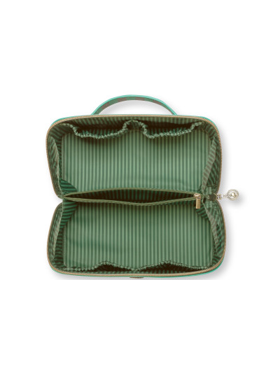 Kosmetiktasche Beauty Case Cyrille Medium Green Stripe 23,5x11x22cm